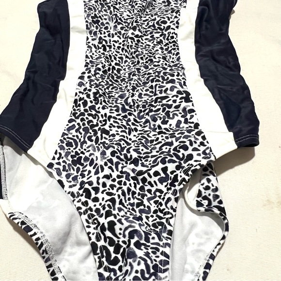 NWT NEW Athleta Zimbabwe Navy Blue White One Piece Bathing Suit Swim Size 36 DD - Picture 12 of 13